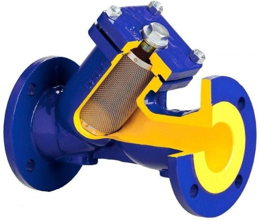 Figura di maglia del filtro 821A, DN100 PN16, dimensione maglia 1,6 mm (15 maglie/cm2). Materiale del corpo: ghisa grigia, temperatura massima: 300 °C