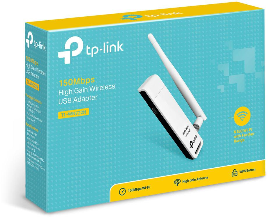 Adaptateur WLAN USB TP-Link TL-WN722N avec une vitesse de 150 Mbps