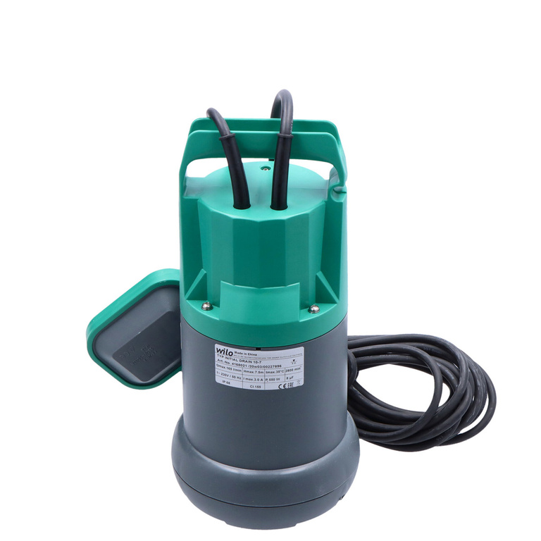 WILO Initial DRAIN 10-7 drainage pump for dirty water, with float switch and 10mb cable