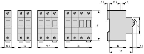 Wyłącznik różnicowoprądowy 10 kA, In=40 A, I?N=0,03 A, Typ G/F, 4-biegunowy FRCMM FRCMM-40/4/003-G/F