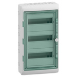 Mureva (former Kaedra) IP65 surface-mounted switchboard MRV-3-12-NT-T transparent door 3 rows 12 modules/row