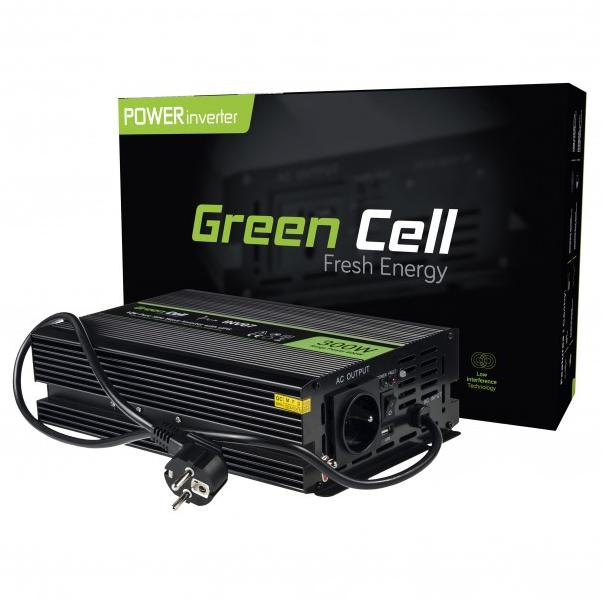 KIT Green Cell 12V / 230V 300W/600W CLEAN SINUS + AGM BATTERY 12V 45Ah