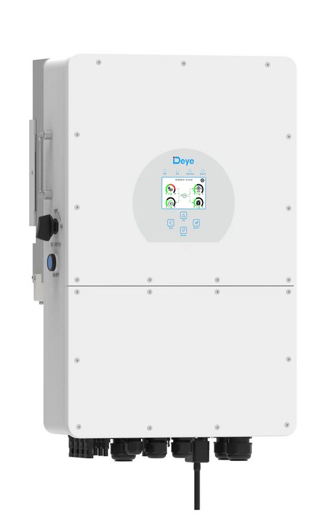  Onduleur hybride DEYE SUN-12K-SG01HP3-EU-AM2, 12KW, triphasé, 2MPPT prend en charge les batteries haute tension 96~600V.