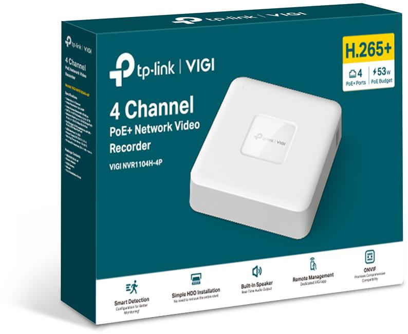 Enregistreur de vidéosurveillance TP-Link Vigi NVR1104H-4P