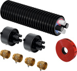 ECOFLEX Thermo Twin HP heat pump connection kit preinsulated pipe 2x32x2.9 2x32x3.5 140 L 8m 2 rubber tips 4 Wipex fittings tape