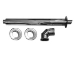 Conjunto concéntrico horizontal dn60/100 conducto de aire/gases de combustión