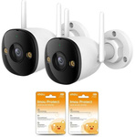 Set di 2 telecamere IP Imou bullet 3 da 5MP con nuvole Imou Protect