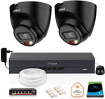 Zestaw 2 Kamery IP Dahua 4mpx IPC-HDW1439V-A-IL-BLACK z Dyskiem 1TB