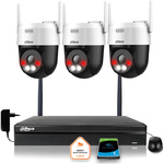 Dahua IP övervakningskit trådlöst 3 kameror 5MPx P5AE-PV DVR 1TB